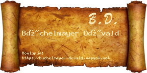 Büchelmayer Dévald névjegykártya